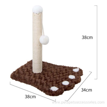 wood cat tower tree paw shape wooden scratcher